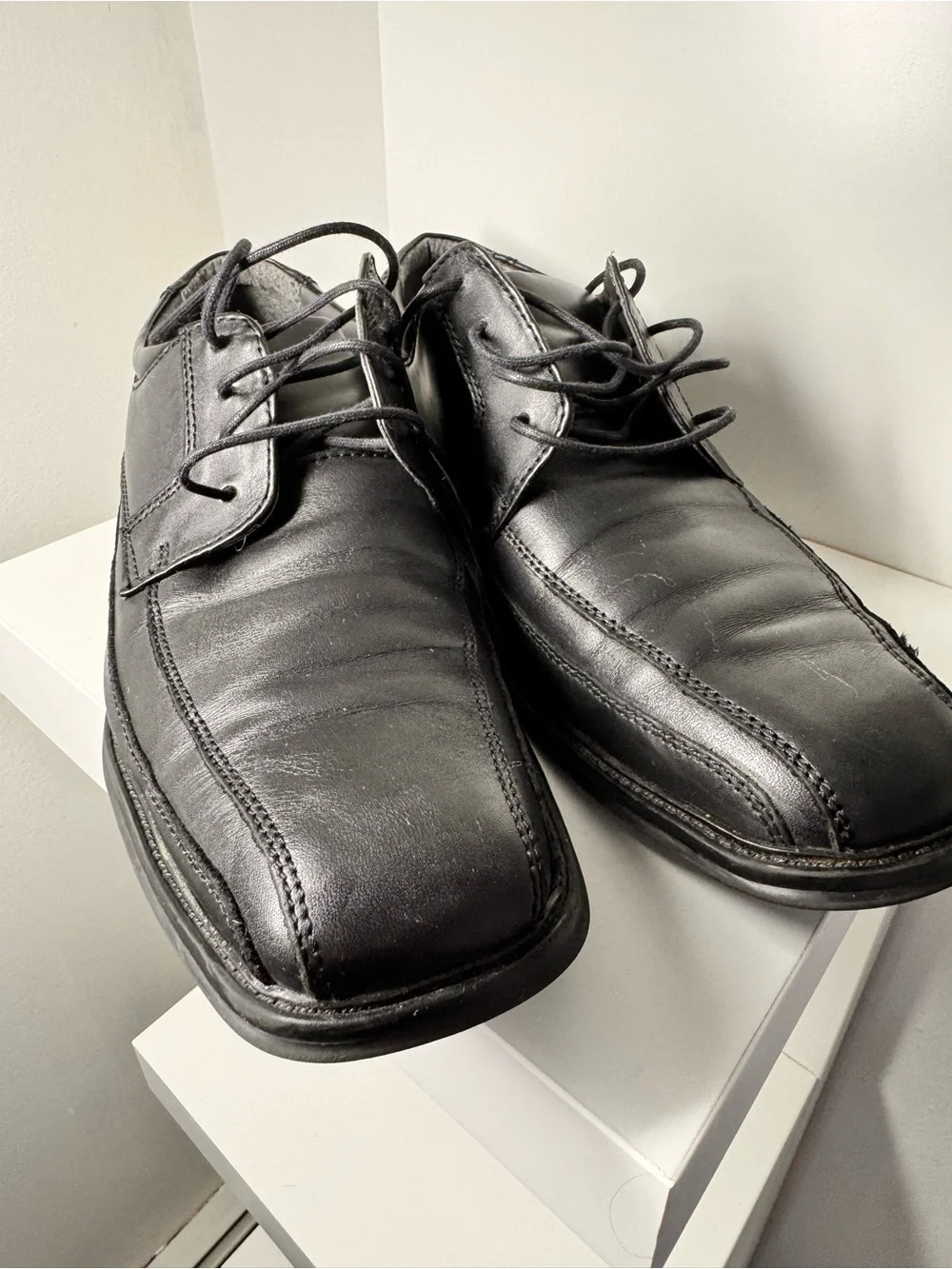 Dockers Black Leather Upper Lace-Up Derby Shoes